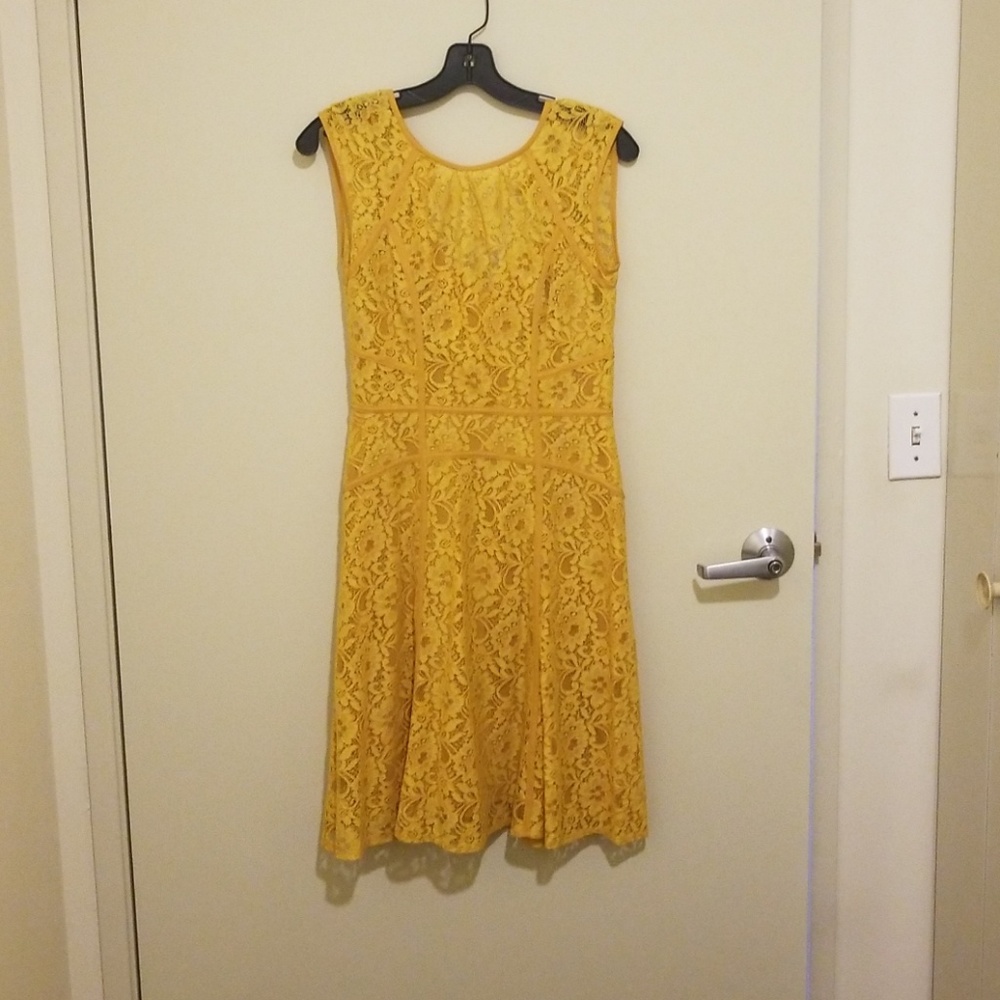 Golden yellow BCBG dress